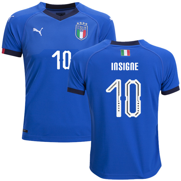 Italy #10 Insigne Home Kid Soccer Country Jersey